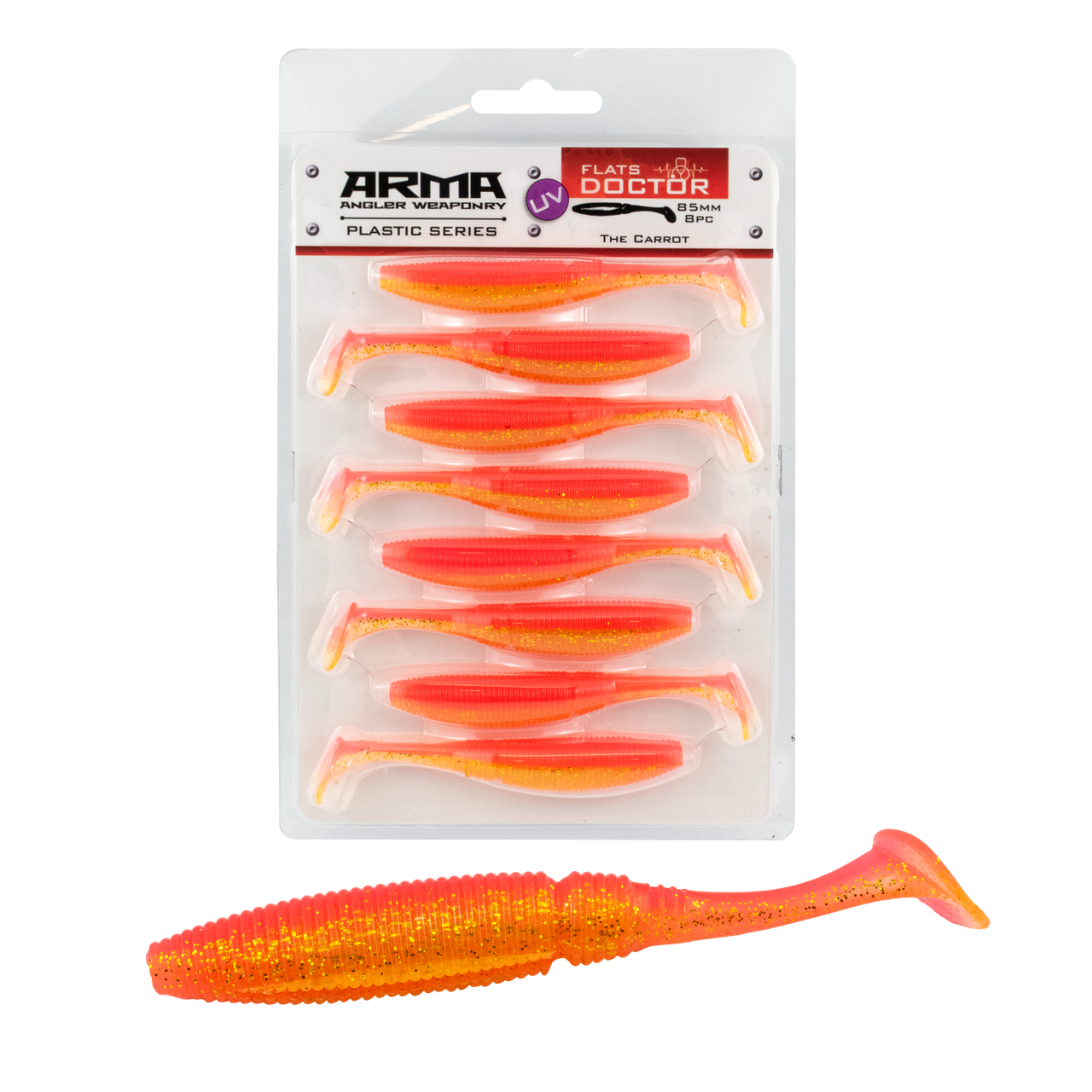 Arma Flats DR 85mm Soft Plastic Paddle Tail 
