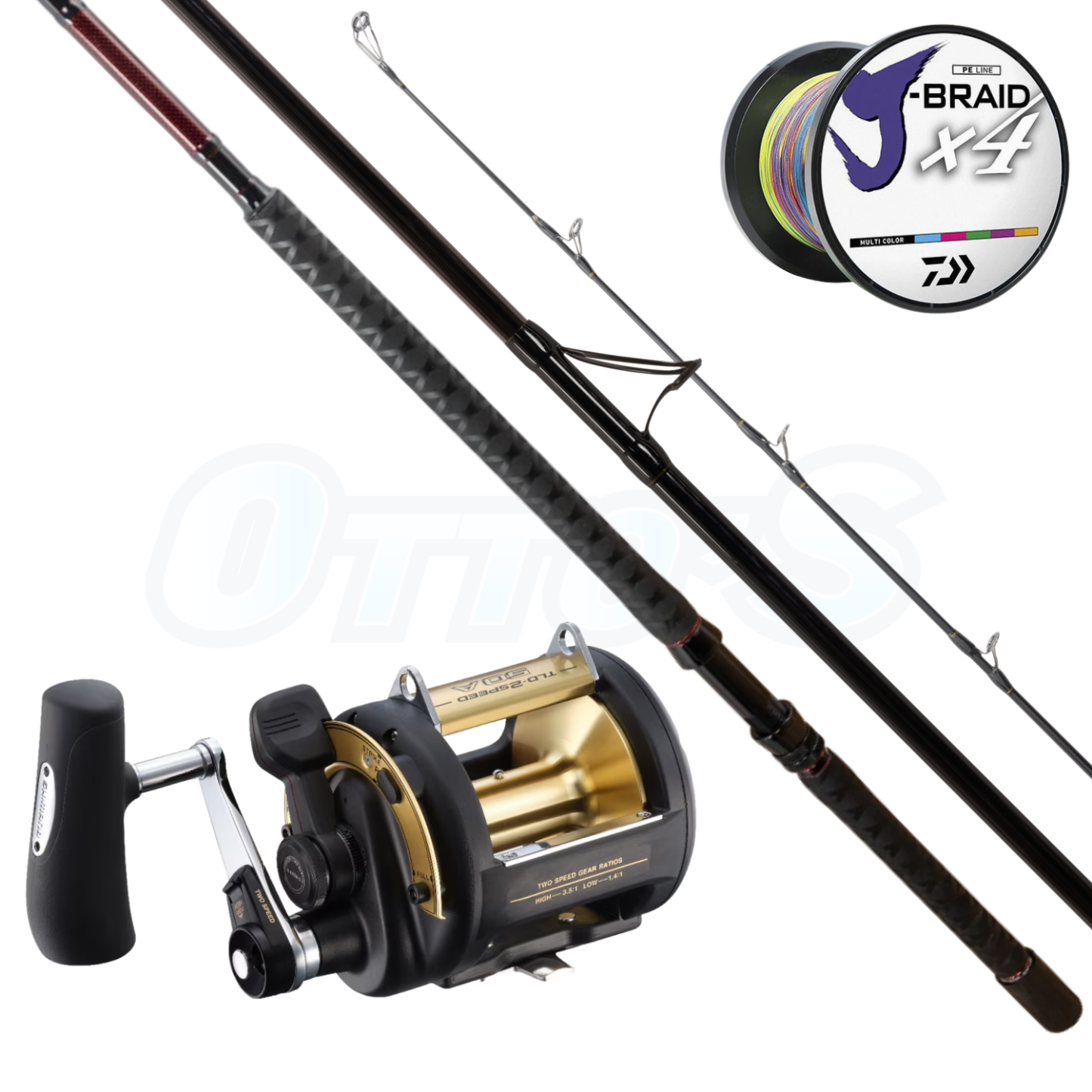 Penn Prevail & Shimano TLD 50 Low Mount 80lb Drone Fishing Combo