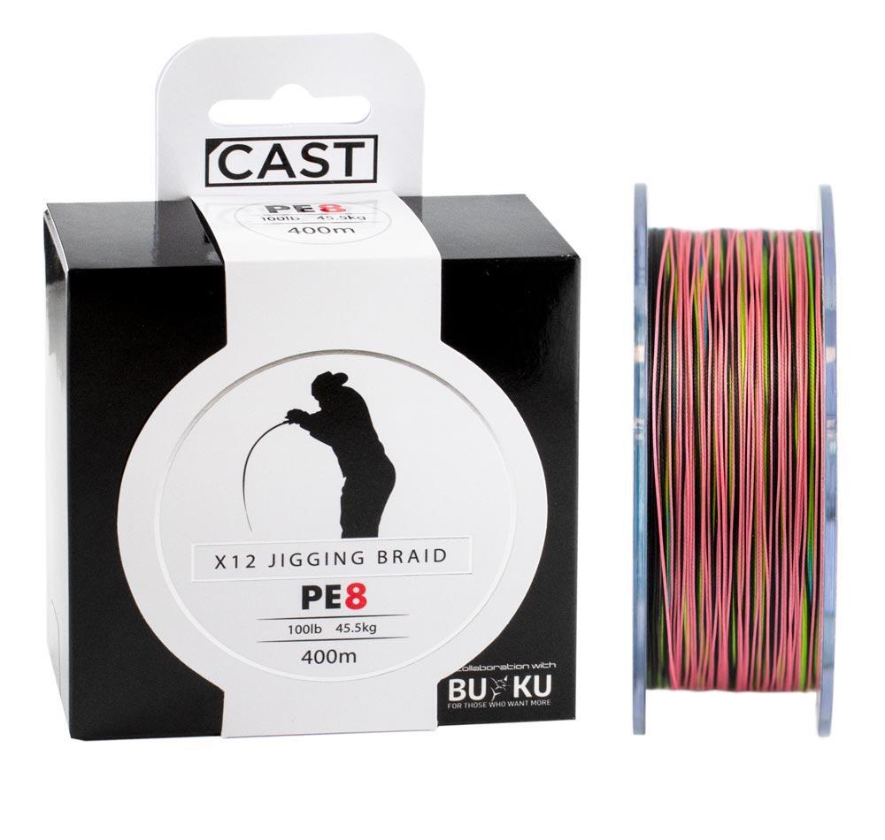 Cast X12 Multi Coloured Jigging Braid-Otto's  Tackle World