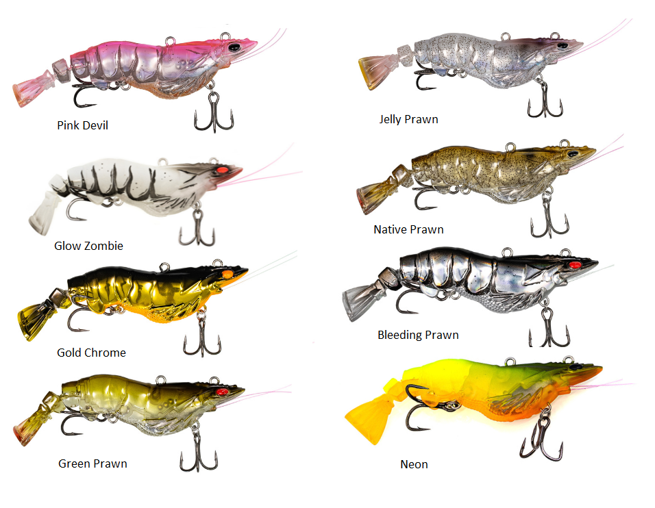 Chasebaits Armour Prawn 110mm Dual Action Hardbody Fishing Lures-Otto's  Tackle World