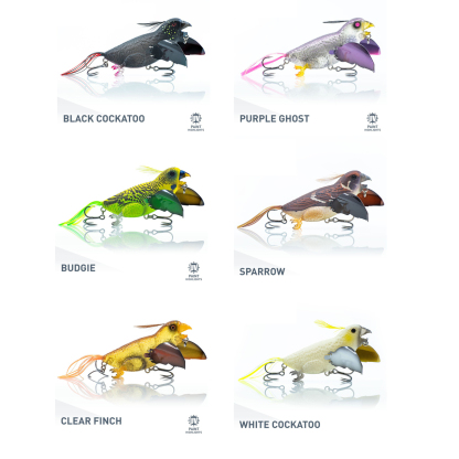 Chasebaits "The Smuggler" Budgie Bird Surface Walker Lure 90mm Top Water Fishing Lure-Otto's  Tackle World