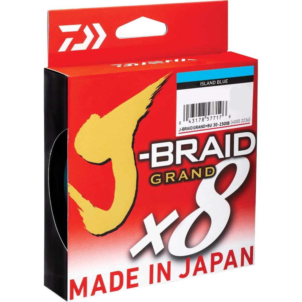 Daiwa J BRAID GRAND x8 300 yds Island Blue Fishing Braid Line-Otto's  Tackle World