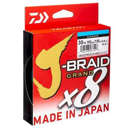 Daiwa J BRAID GRAND x8 3000 yds Island Blue Fishing Braid Line-Otto's  Tackle World