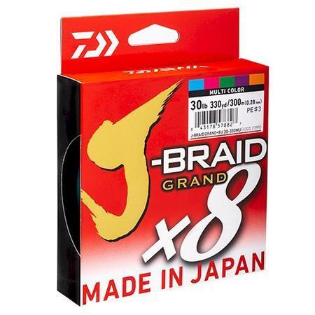 Daiwa J BRAID GRAND x8 300M Multi Colour Fishing Braid Line-Otto's  Tackle World