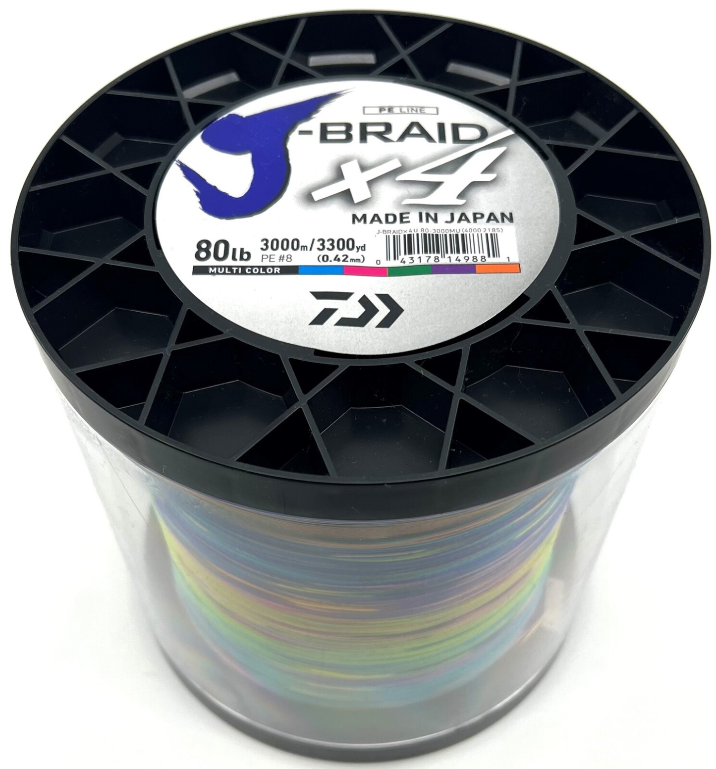 Daiwa J-Braid X4 3000m Multi Colour Bulk Braid Fishing Line-Otto's Tackle World