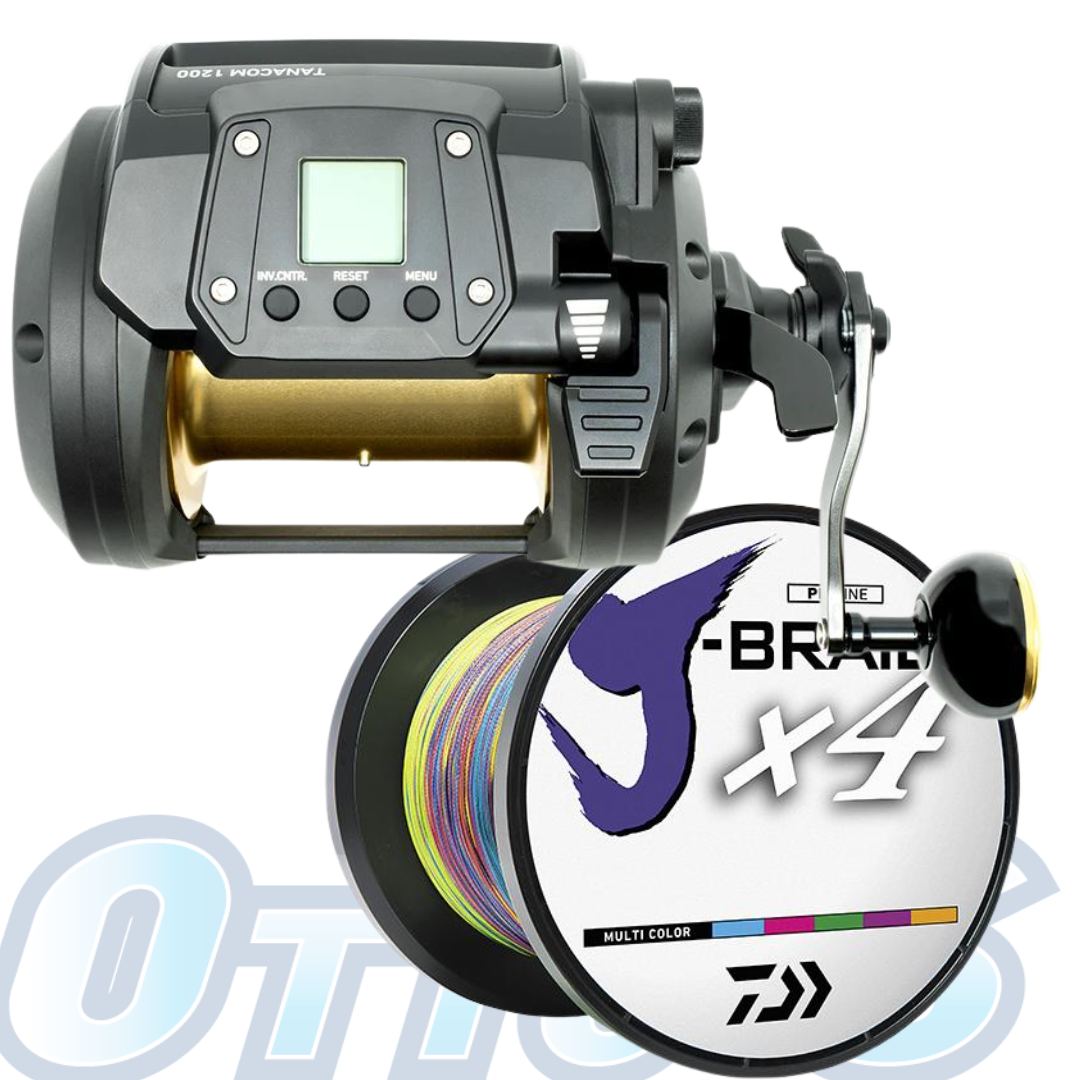 Daiwa Tanacom 1200 Full Spooled with 80lb J Braid Deep Drop Reel-Otto's  Tackle World