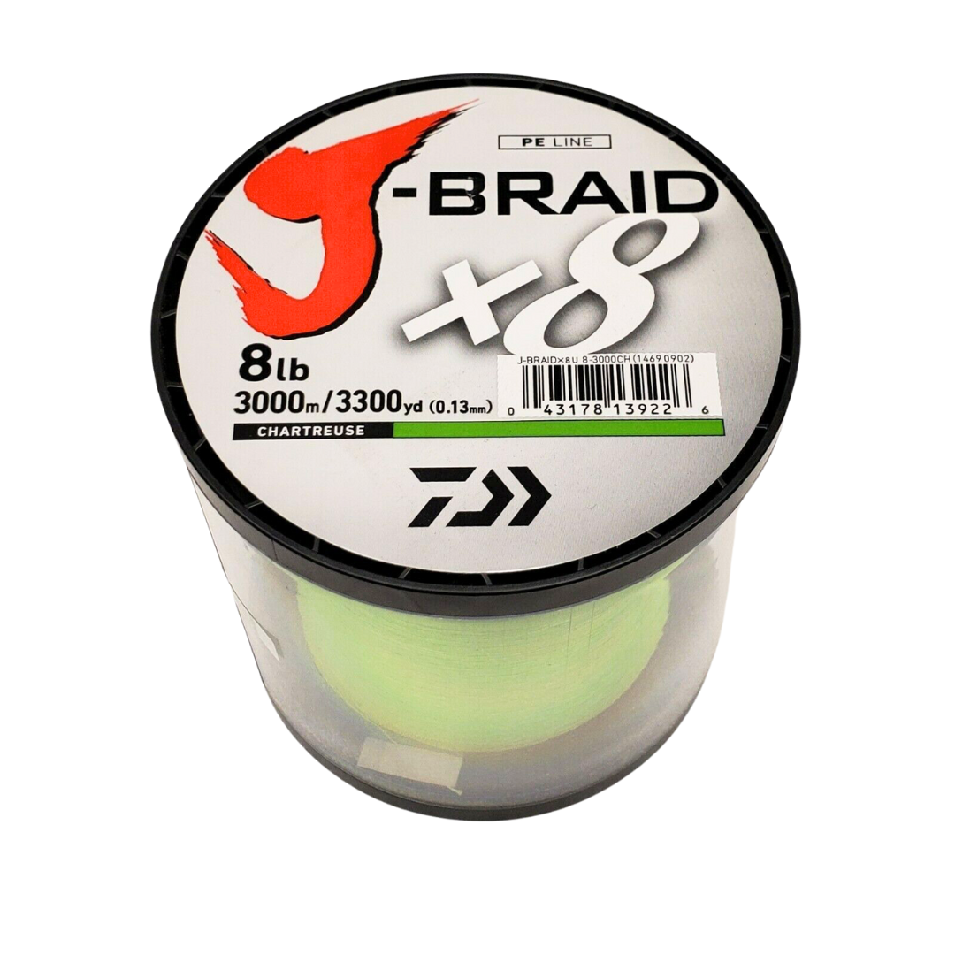 Daiwa J Braid x8 3000m Chartreuse-Otto's  Tackle World