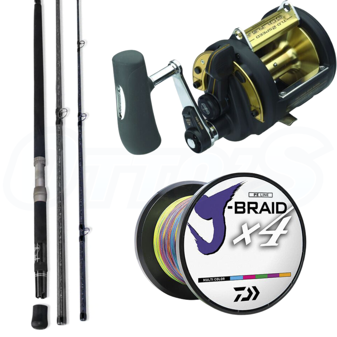Drone Fishing Combo Assassin Rod and Shimano TLD 50 LRSA 80LB