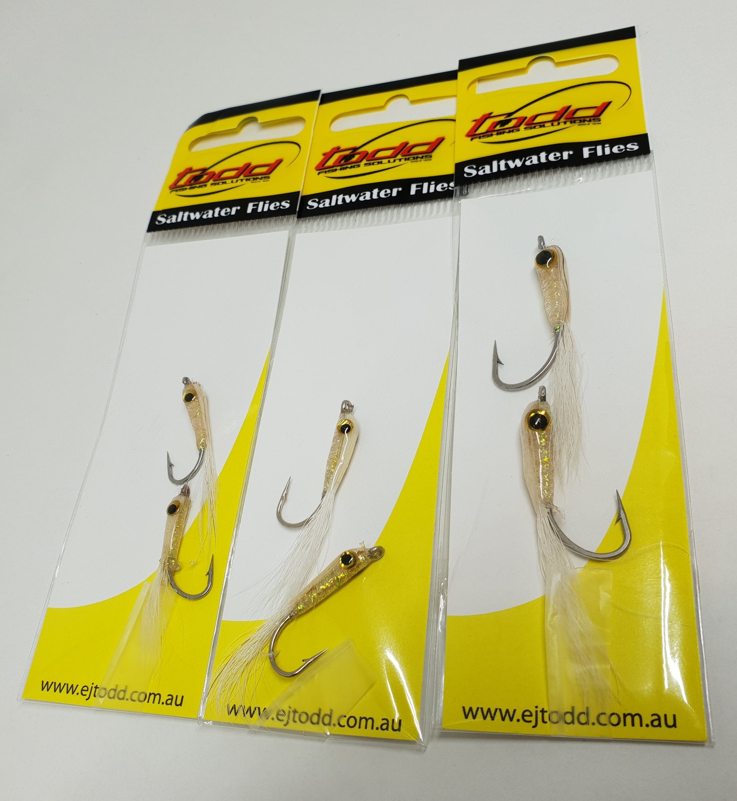 E.J. Todd Saltwater Eye Fly White 2 Pack-Otto's  Tackle World