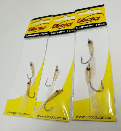 E.J. Todd Saltwater Eye Fly White 2 Pack-Otto's  Tackle World