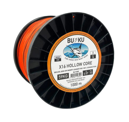 Buku X16 Hollow Core Braid 1000m Spools-Otto's  Tackle World