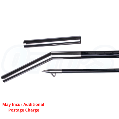 Hook'em Shotgun Pole 3 Meter (BENT OFFSET) Black Fibreglass Outrigger with Rigging Kit