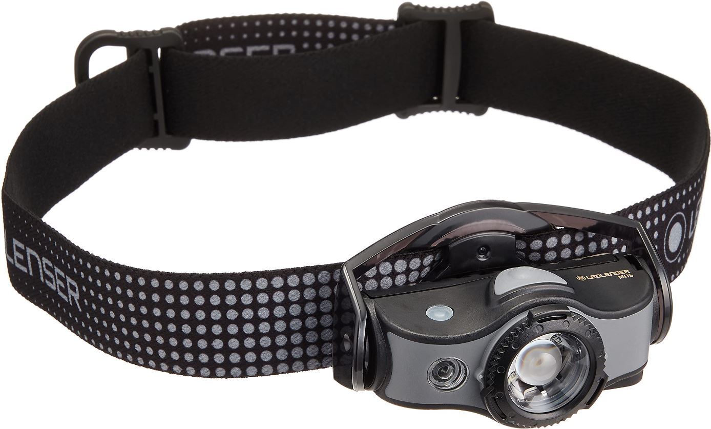 LED Lenser MH5 Black & Grey Outdoor Headlamp Rechargeable