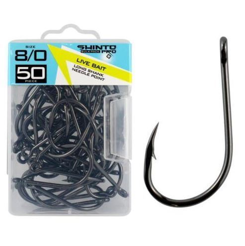 Shinto Pro Live Bait Long Shank Hooks Bulk Pack-Otto's  Tackle World