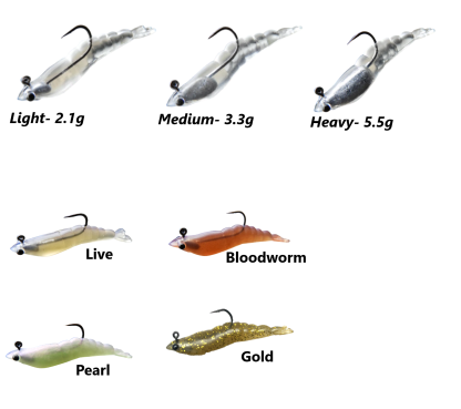 MMD Soft Prawns 70mm Light 3.8g Rigged Soft Plastic Fishing Lure-Otto's  Tackle World