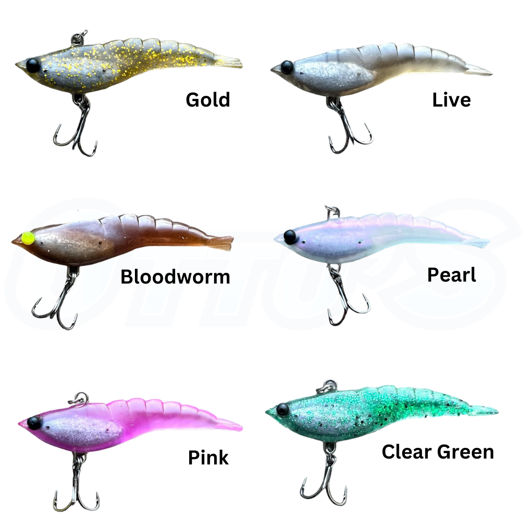 MMD Soft Prawn Vibe 70mm 9.4g - (2 per Pack)-Otto's  Tackle World
