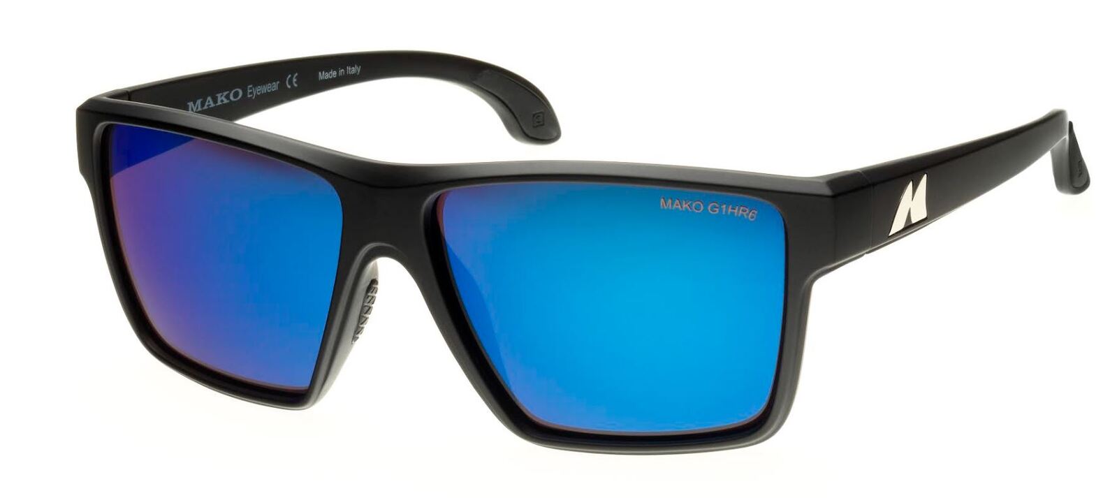 Mako 9611 M01-G1HR6 Cast Matt Blk Glass Brown Blue Mirror