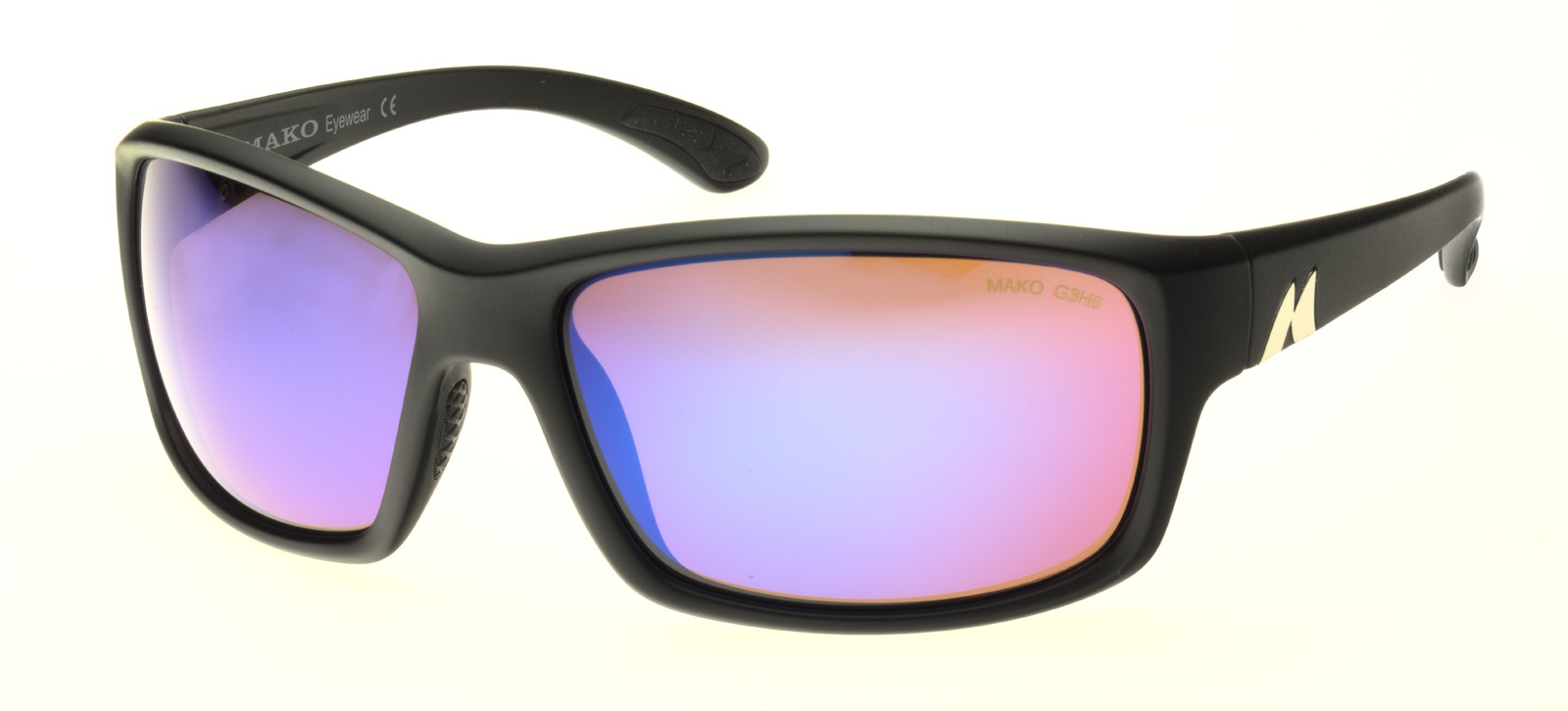 MAKO EDGE 9604 M01-G3H6 MtBlk Glass Copper Blue Mirror Sunglasses