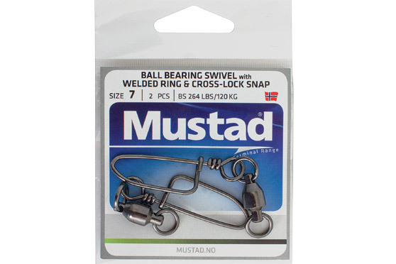 Mustad Ball Bearing Swivels With Welded Ring & Cross-Lock Snap-Otto's  Tackle World