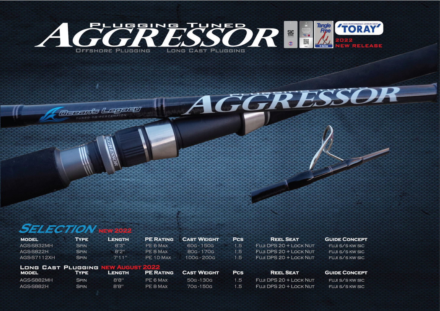 Ocean's Legacy Aggressor Fishing Rods-Otto's  Tackle World
