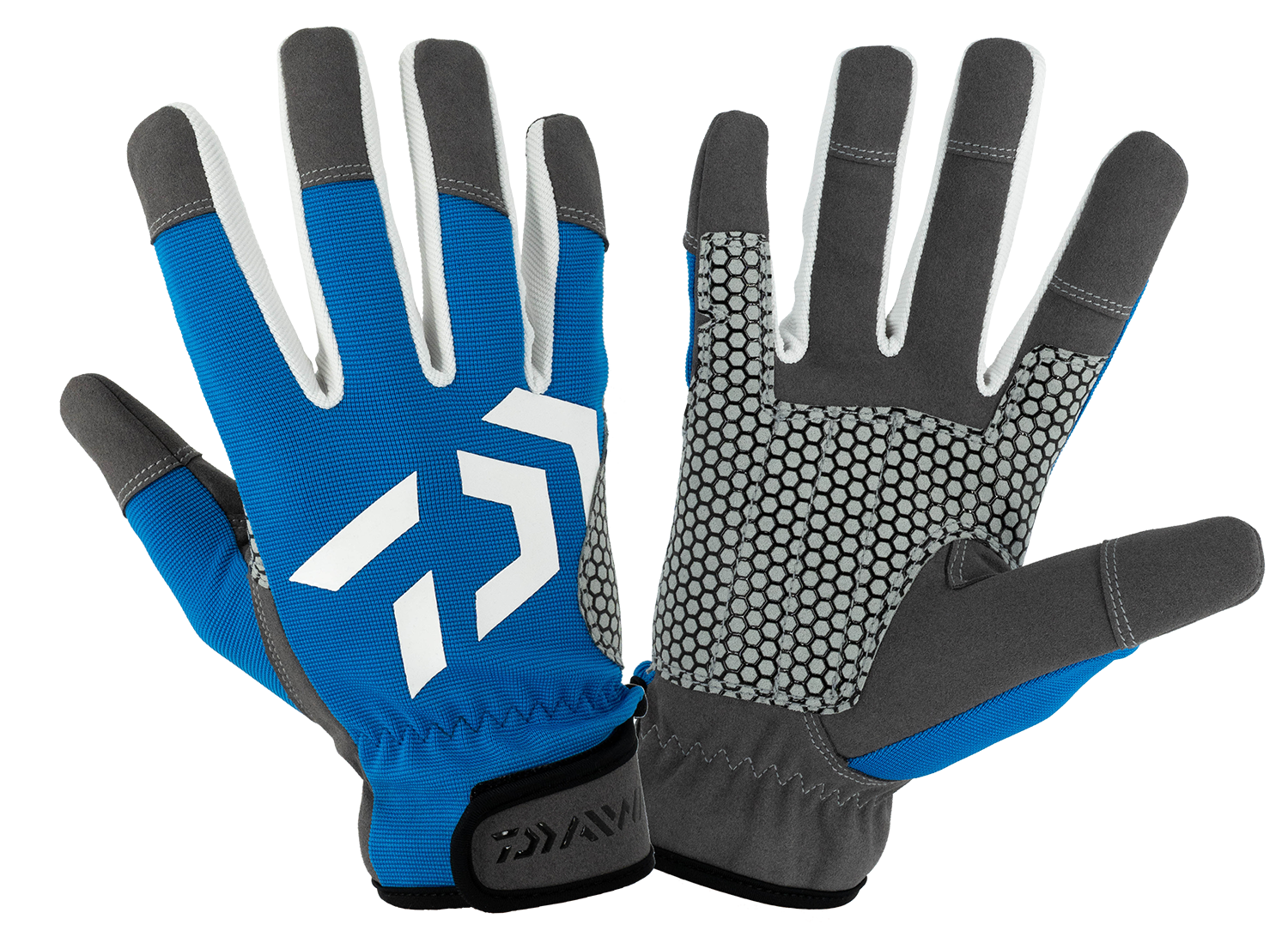 Daiwa Offshore Fishing Gloves Blue UV Protection Heavy Duty-Otto's Tackle World