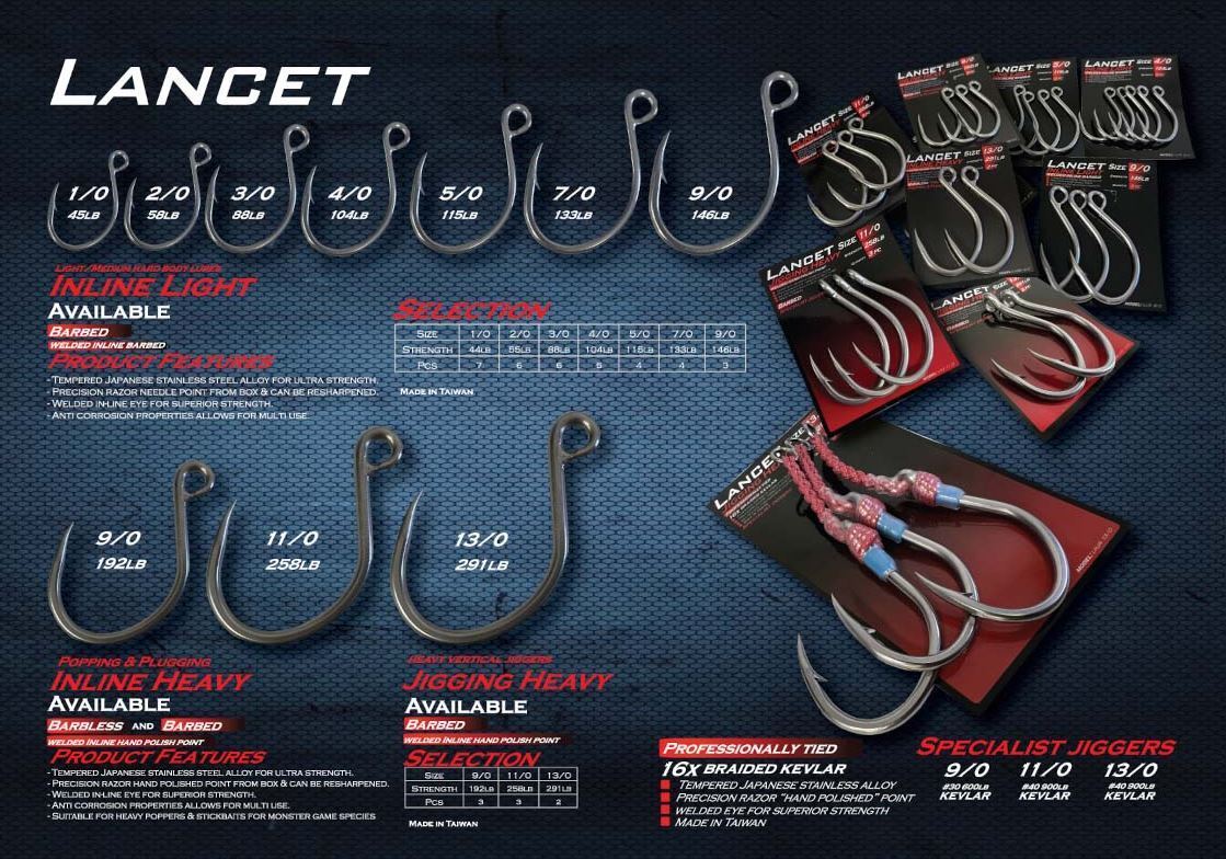 Ocean's Legacy Lancet Jigging Heavy Hooks-Otto's  Tackle World