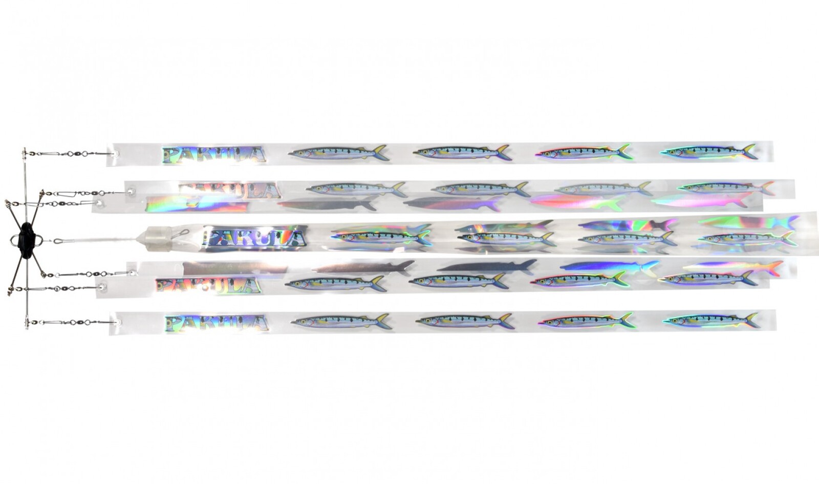 Pakula 12 Inch Garfish Flash Single Strips Dredge Teaser Rigged