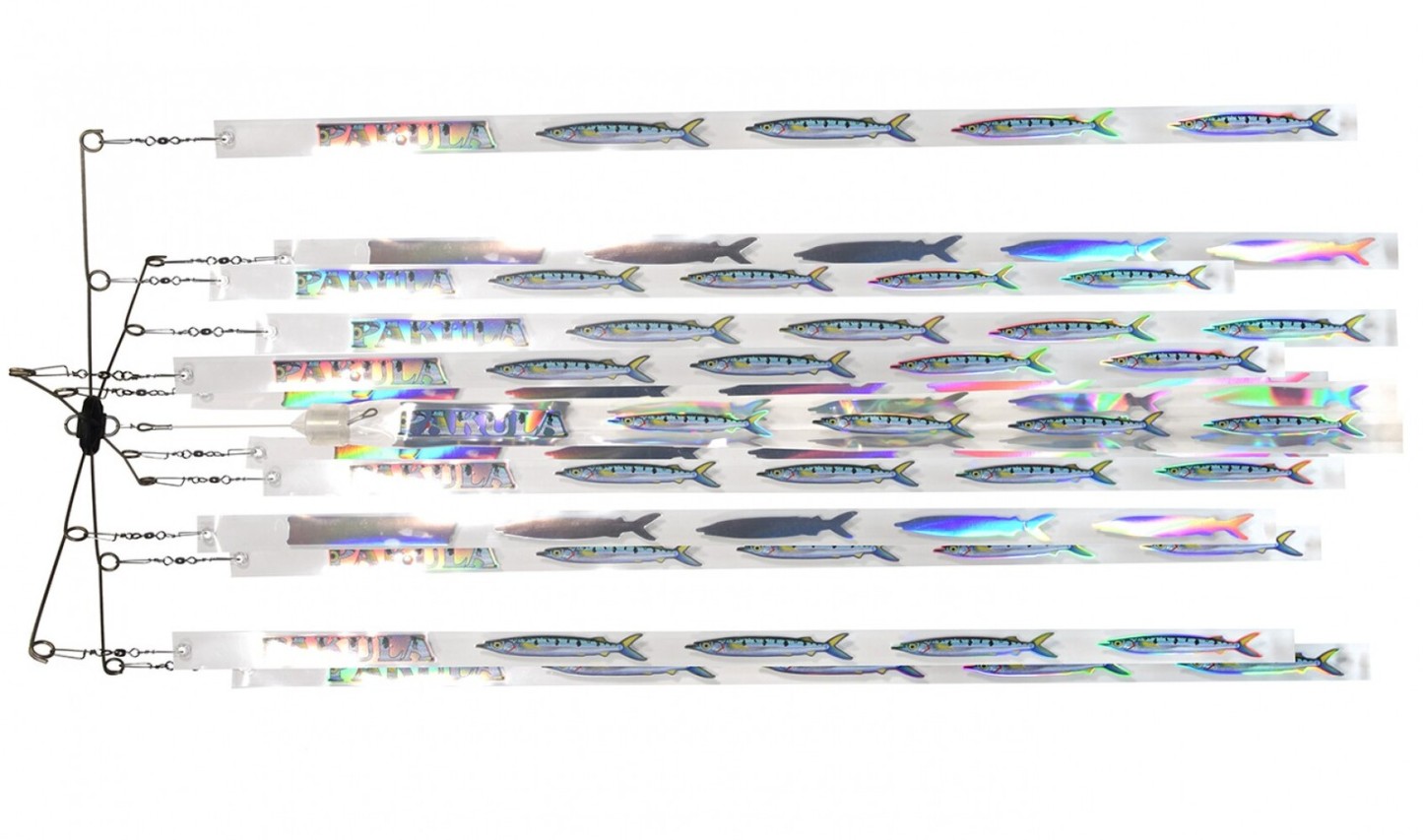 Pakula 24 inch Garfish Single Flash Dredge Strip Teased Rigged