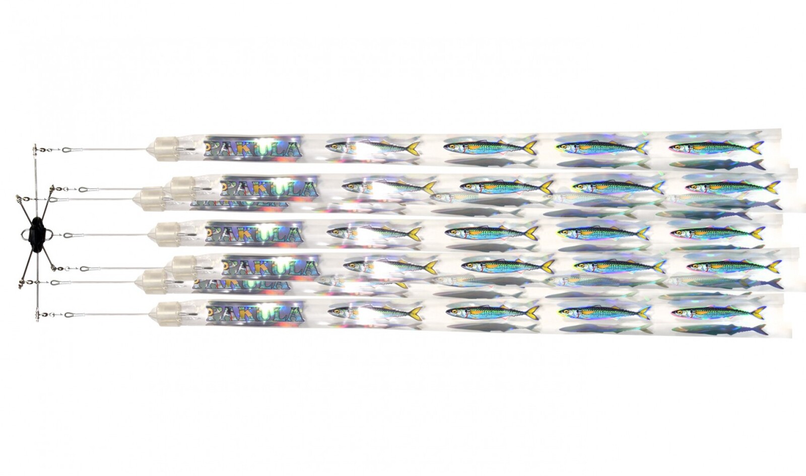 Pakula 12 Inch Triple Slimy Strips Flash Dredge Strip Teaser Rigged