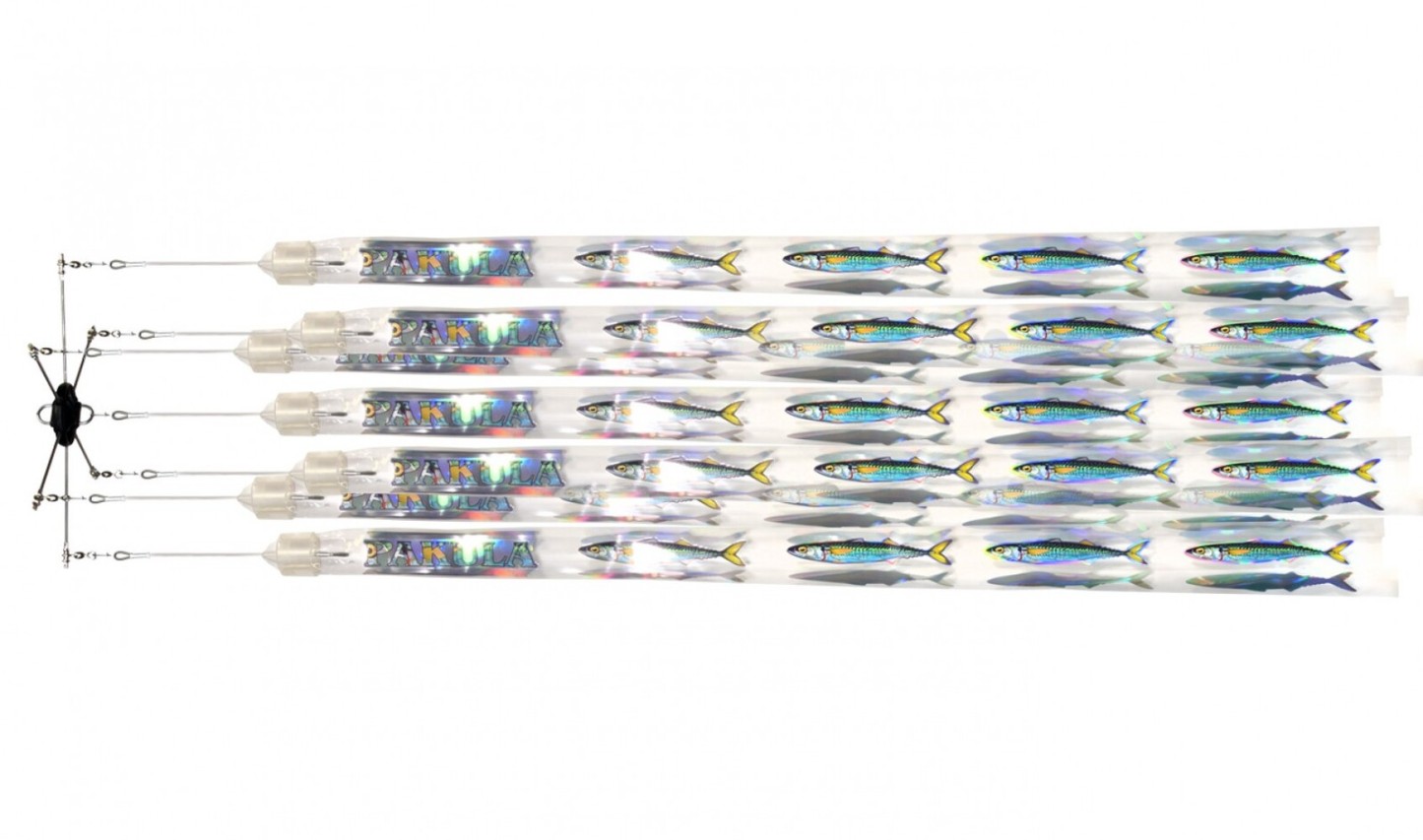 Pakula 12 Inch Triple Slimy Strips Flash Dredge Strip Teaser Rigged