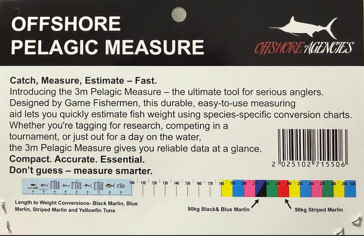 3m Offshore Pelagic Measure Matt - Boatside Fish Measure Matt