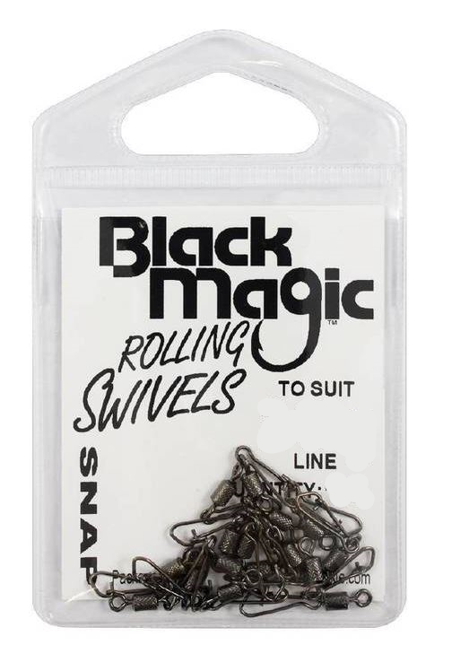 Black Magic Rolling Snap Swivels Small Pack-Otto's  Tackle World