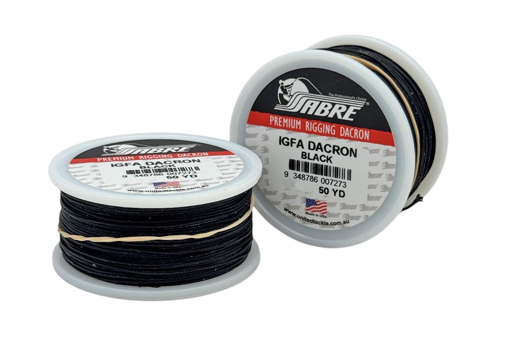 Sabre IGFA Premium Waxed Black Rigging Dacron 50yd Spool