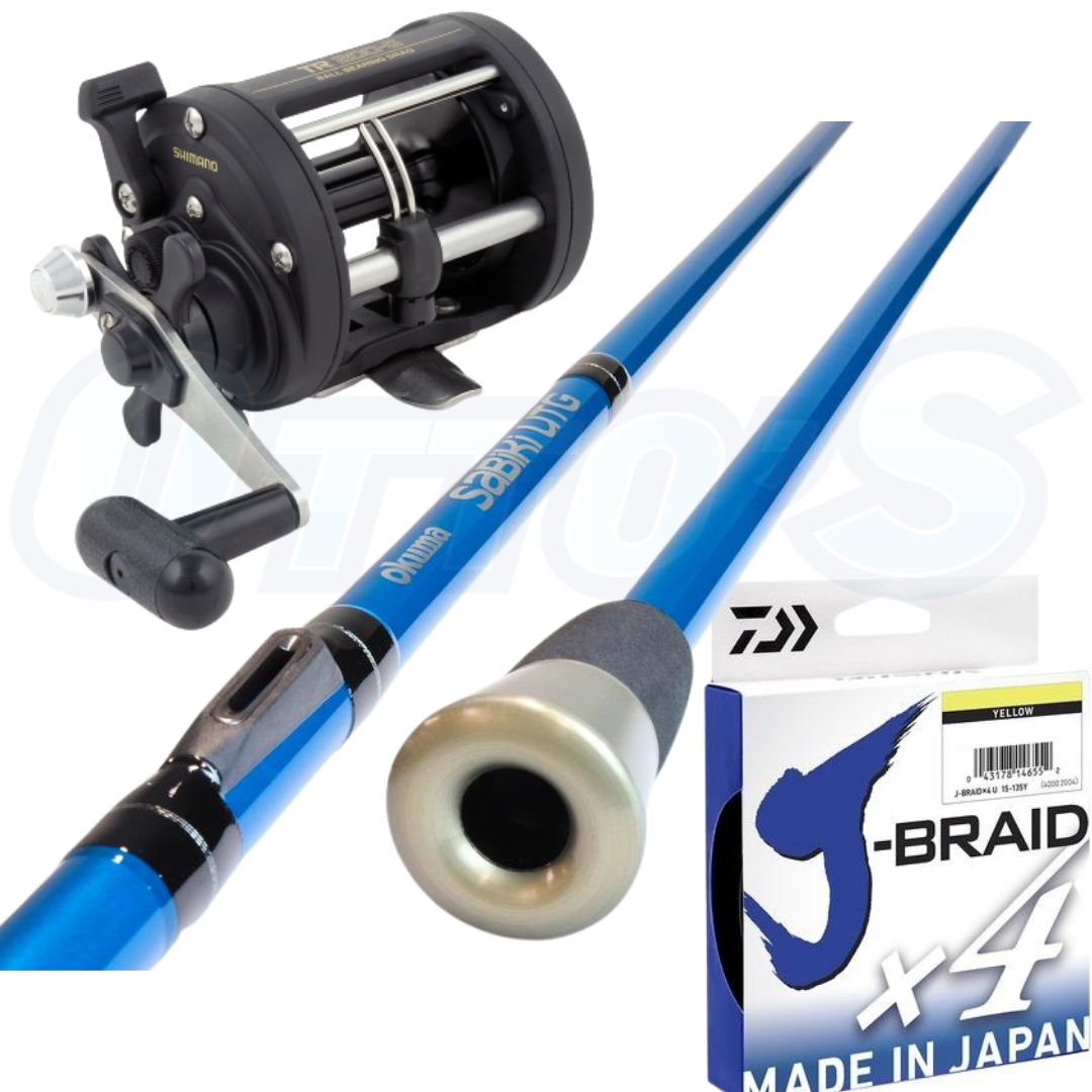 Okuma Sabiki Rod (BLUE) Combo With Shimano TR 200