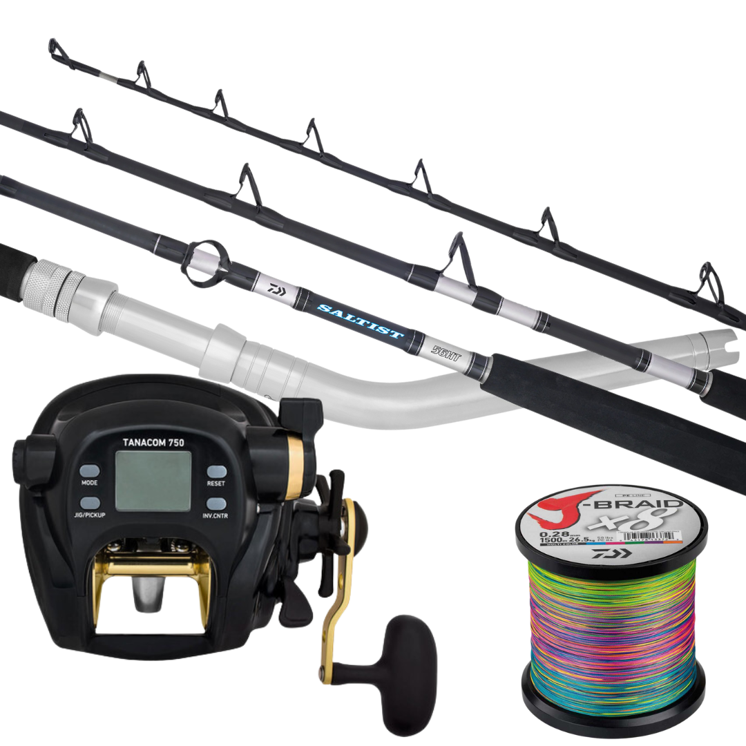 Daiwa Tanacom 750 + J-Braid + Saltist Rod 