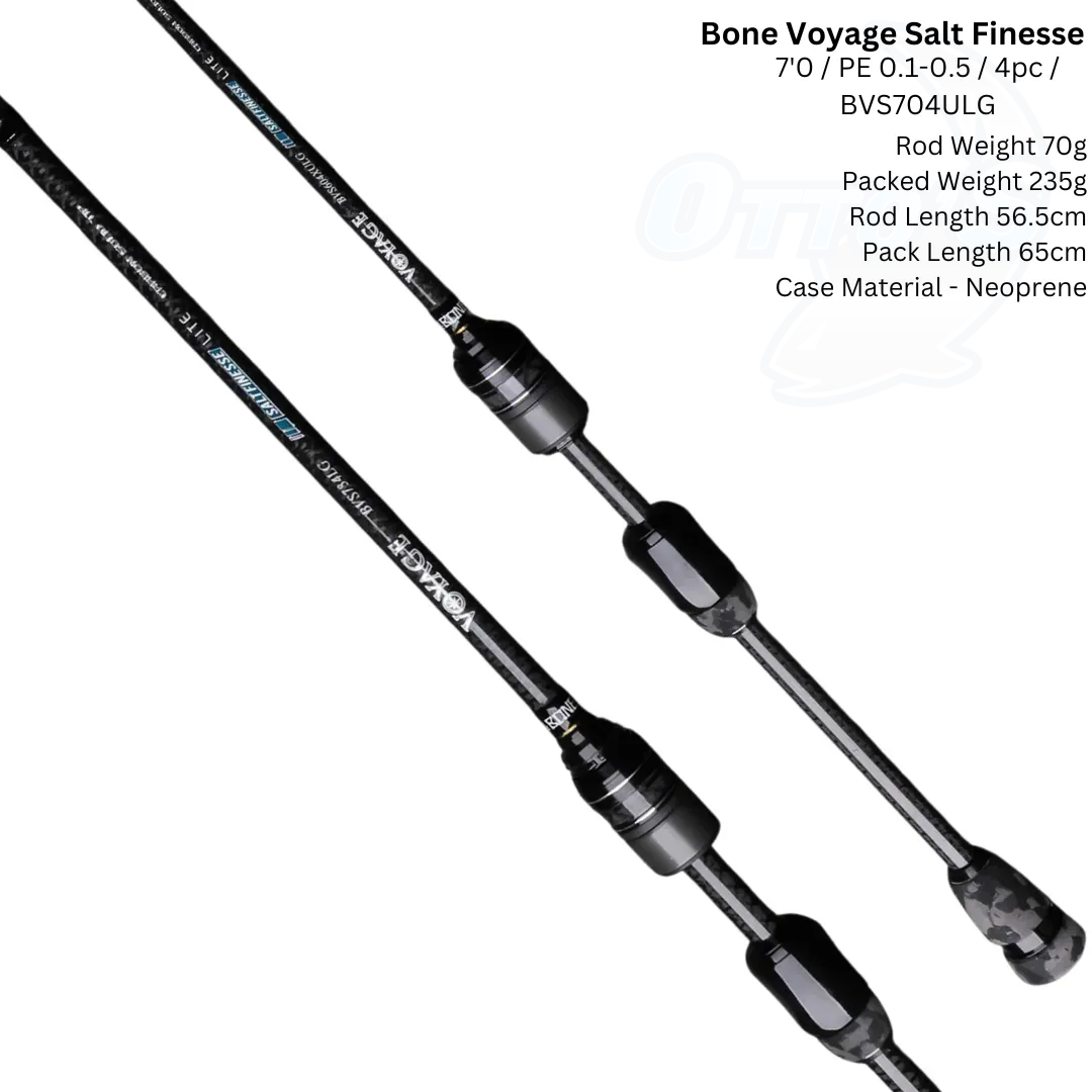 Bone Voyage Salt Finesse Light Travel Fishing Rods