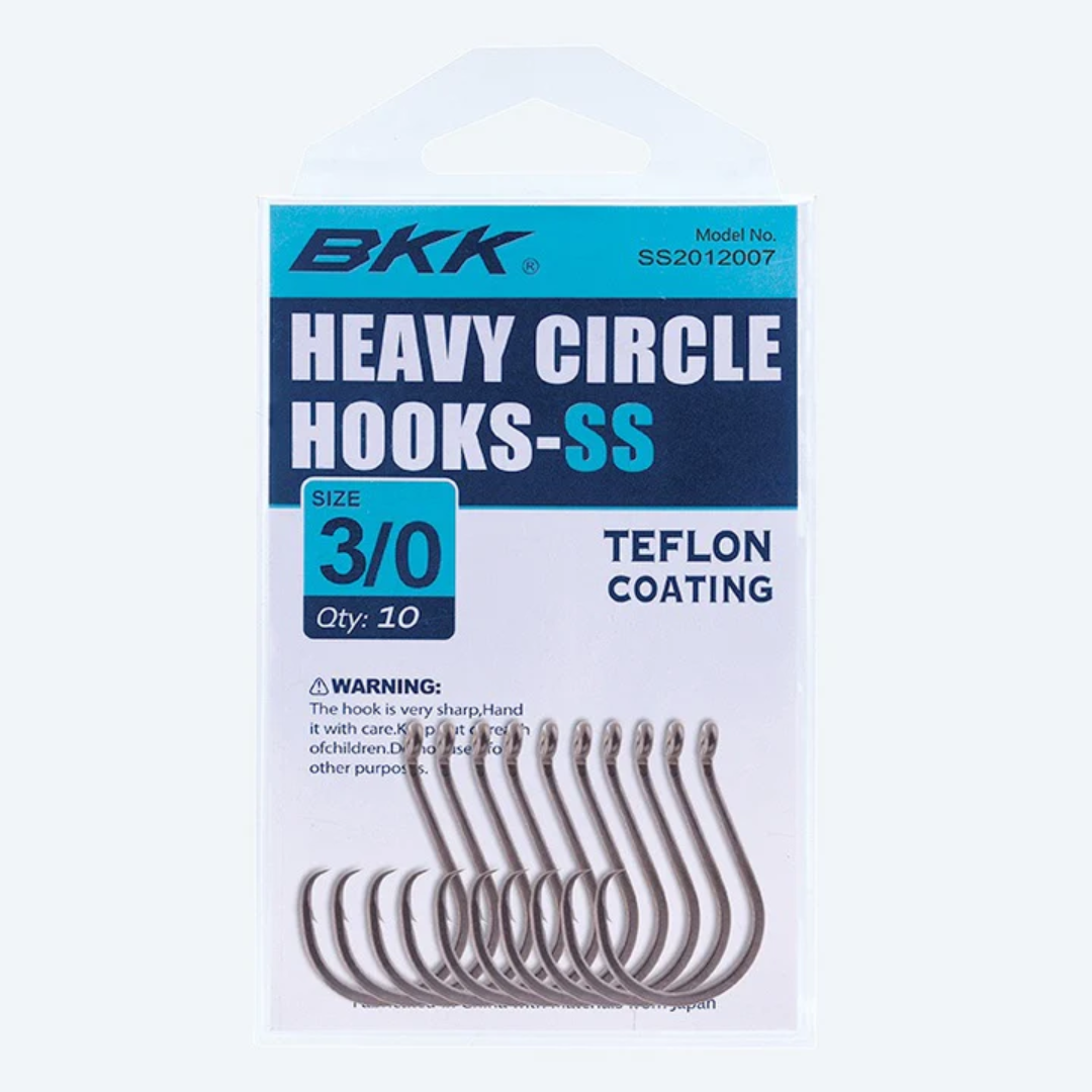 BKK Offset Heavy Circle Hooks - SS 8/0 - QTY x 5