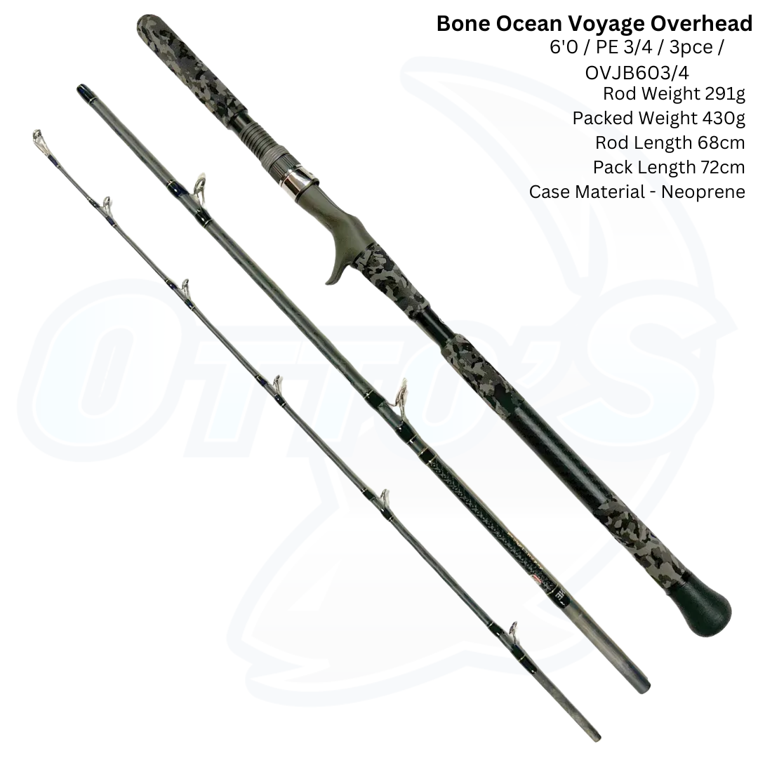 Bone Ocean Voyage Overhead Travel Fishing Rod 