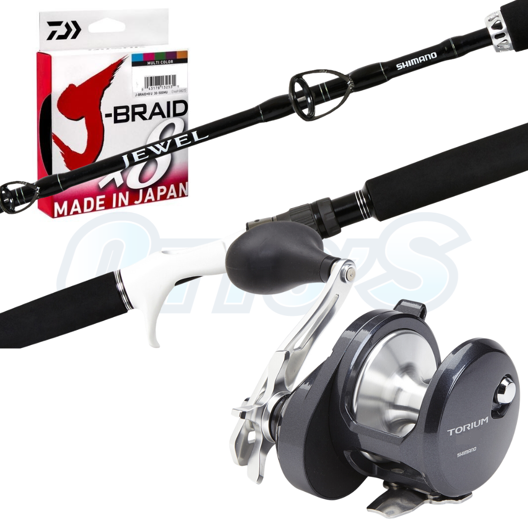 Shimano Torium 14HGA with Shimano Jewel Slow Jigging Fishing Combo Light
