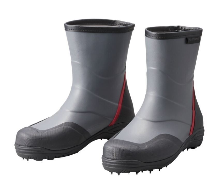 Shimano Short Light Fishing Rock Boots With Spikes Charcoal Colour-Otto's  Tackle World
