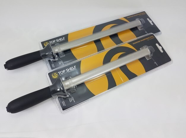 Top Shelf TKC Top Shelf Regular Cut Diamond Sharpening Steel 12''