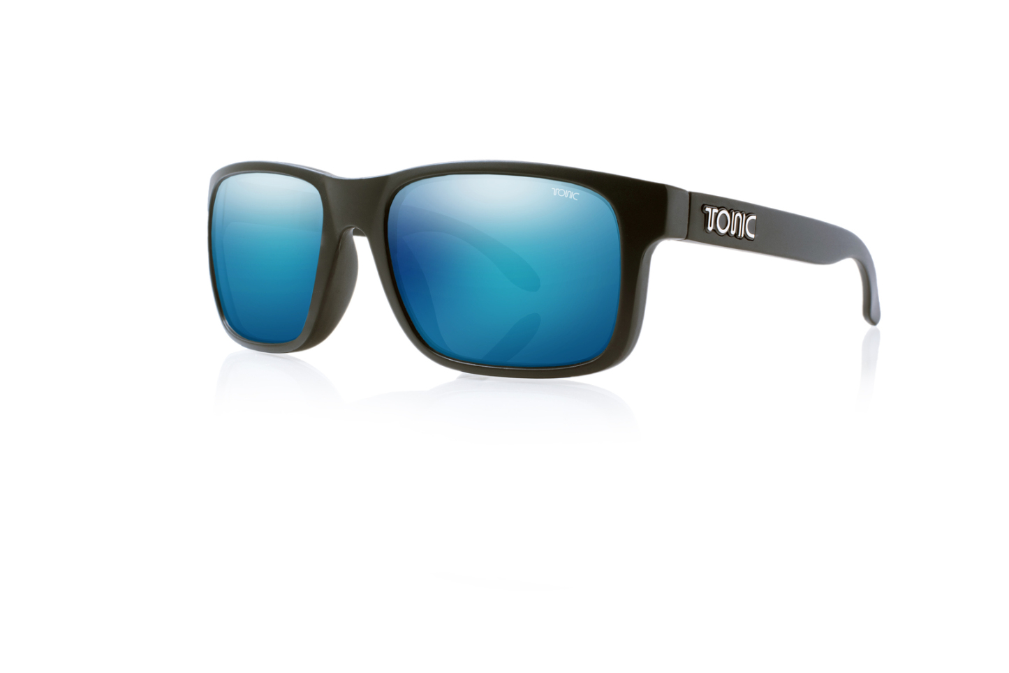 Tonic Sunglasses Mo Matt Blk Glass Mirror Blue G2 Slicelens-Otto's Tackle World