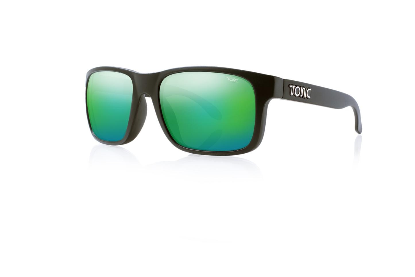 Tonic Sunglasses Mo Matt Blk Glass Mirror Green G2 Slicelens-Otto's Tackle World