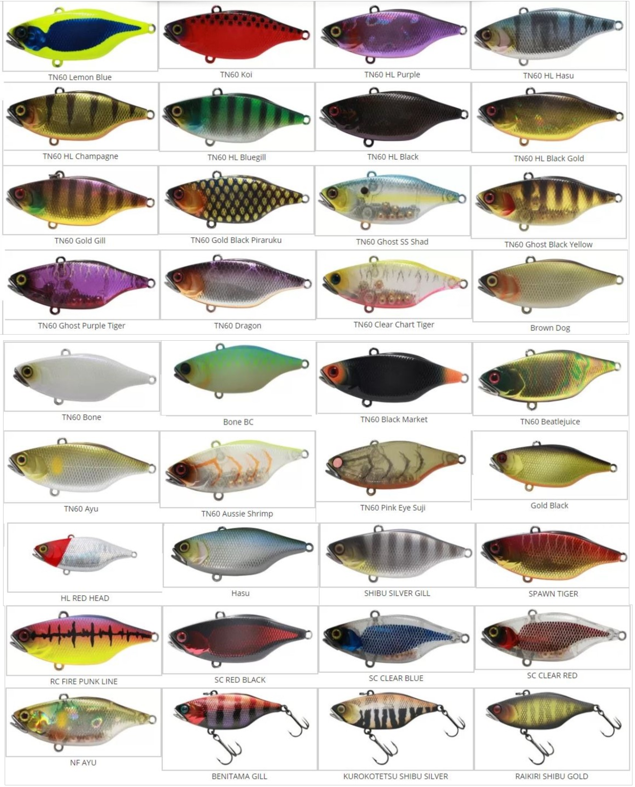 Jackall TN60 Silent Hard body Vibration Fishing Lures