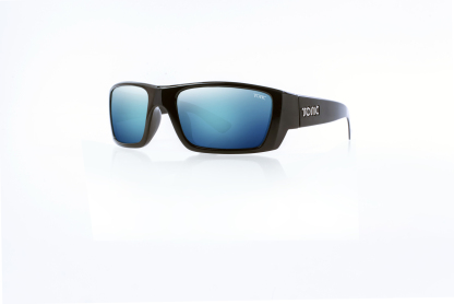 Tonic Sunglasses Rise Matte Blk Glass Mirror Blue G2 Slicelens