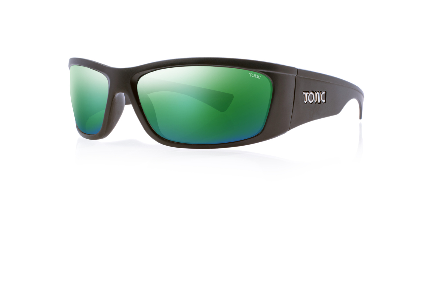 Tonic Sunglasses Shimmer Matt Blk Glass Mirror Green G2 Slicelens-Otto's Tackle World