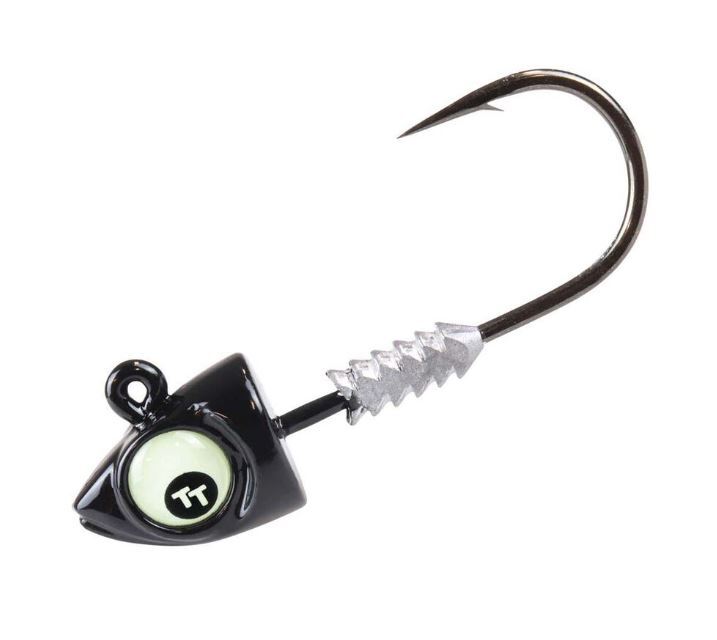 TT Lures Big Eyez Black Glow Eyez Jighead