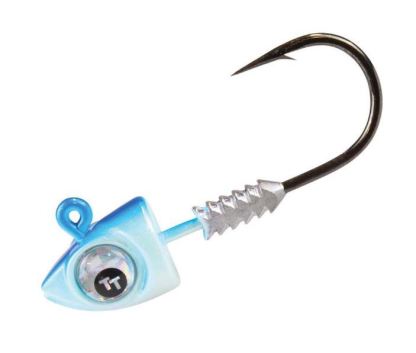 TT Lures Big Eyez Pearl Blue Silver Eyez Jighead