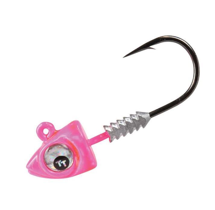 TT Lures Big Eyez Pink Silver Eyez Jighead