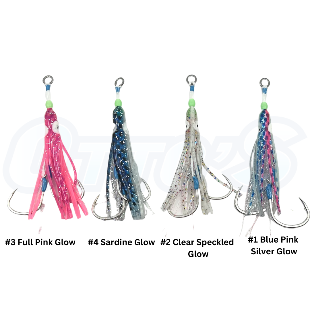 Ocean's Legacy Tako 2 Pack Jig Assist Twin Stinger Hooks